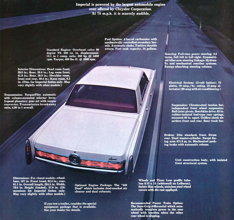 1968 Chrysler Imperial Brochure Page 3
